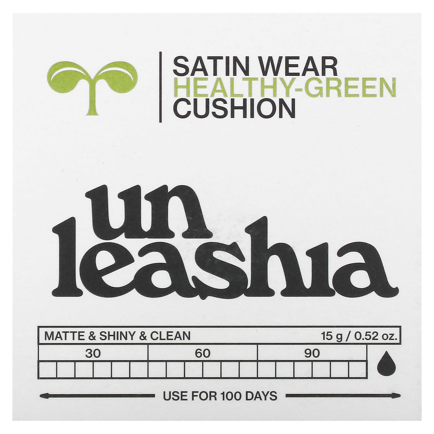 Unleashia, Satin Wear Healthy-Green Cushion, SPF 30/PA++, 23W Bisque, 0.52 oz (15 g) - Image 2