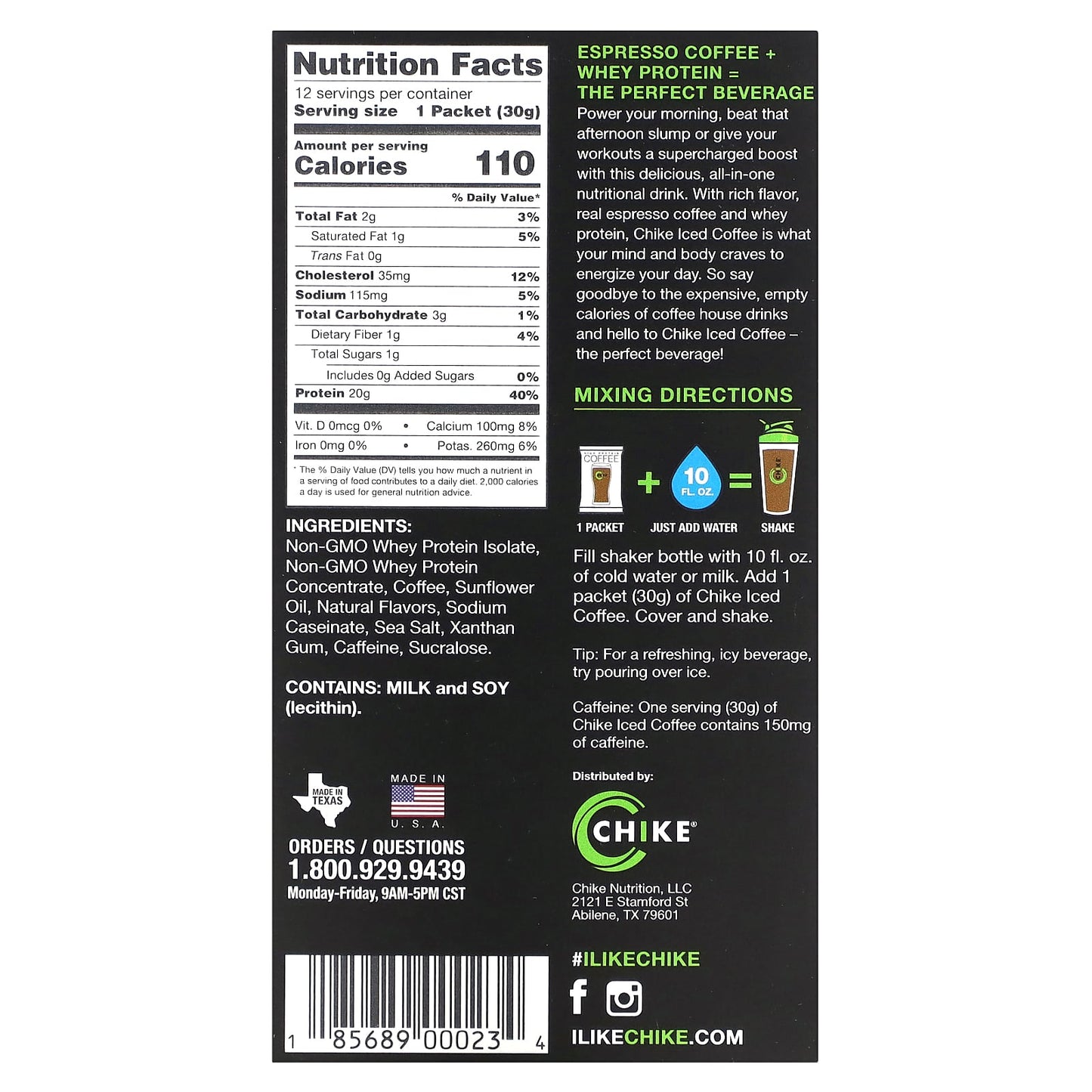 Caramel High Protein Iced Coffee, 12 Packets, 30g Each by Chike Nutrition - Image 2