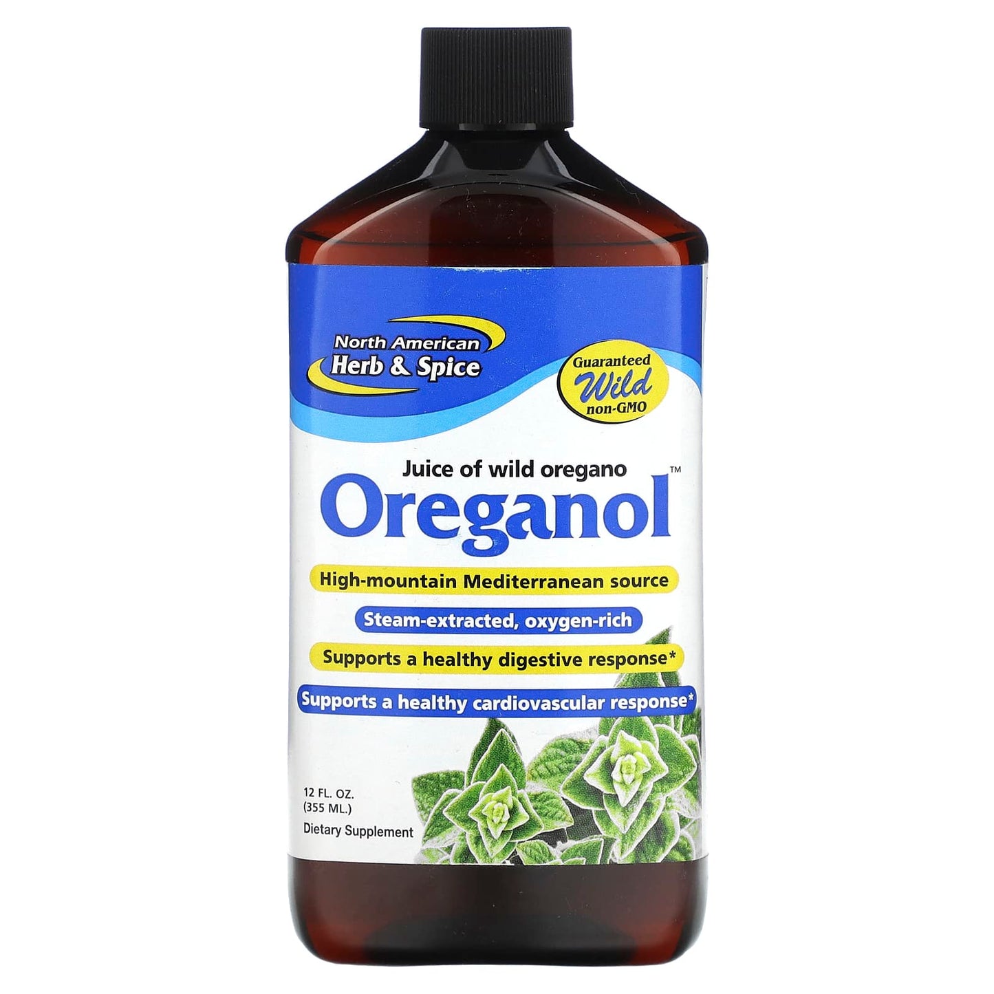 North American Herb & Spice, Oreganol, Juice of Wild Oregano, 12 fl oz (355 ml) - Image 1