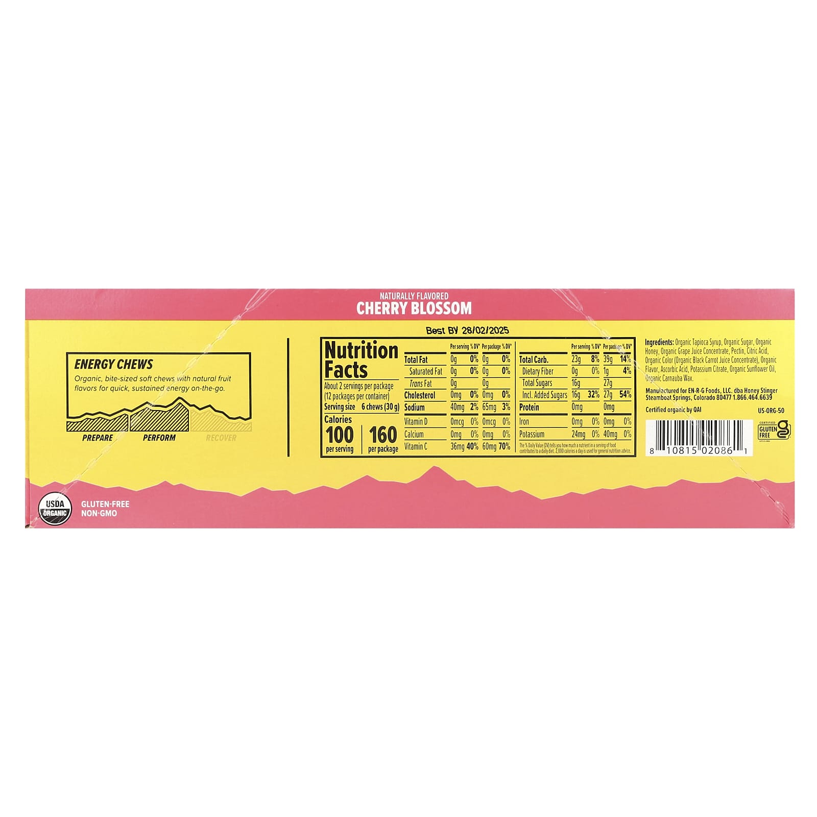 Organic Energy Chews | Cherry Blossom Flavor | Quick Sustained Energy - Image 2