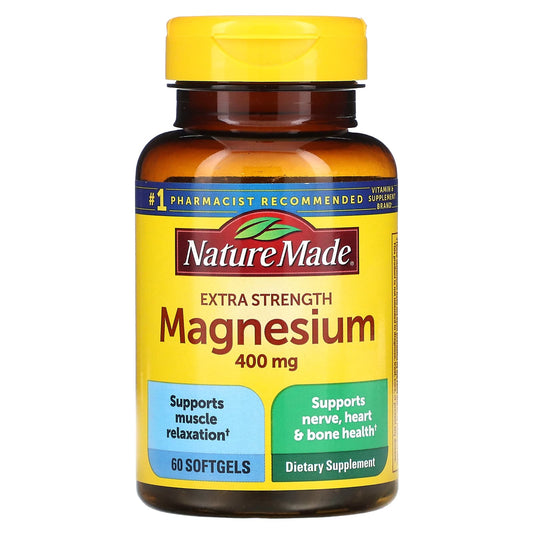 Nature Made, Magnesium, Extra Strength, 400 mg, 60 Softgels - Image 1