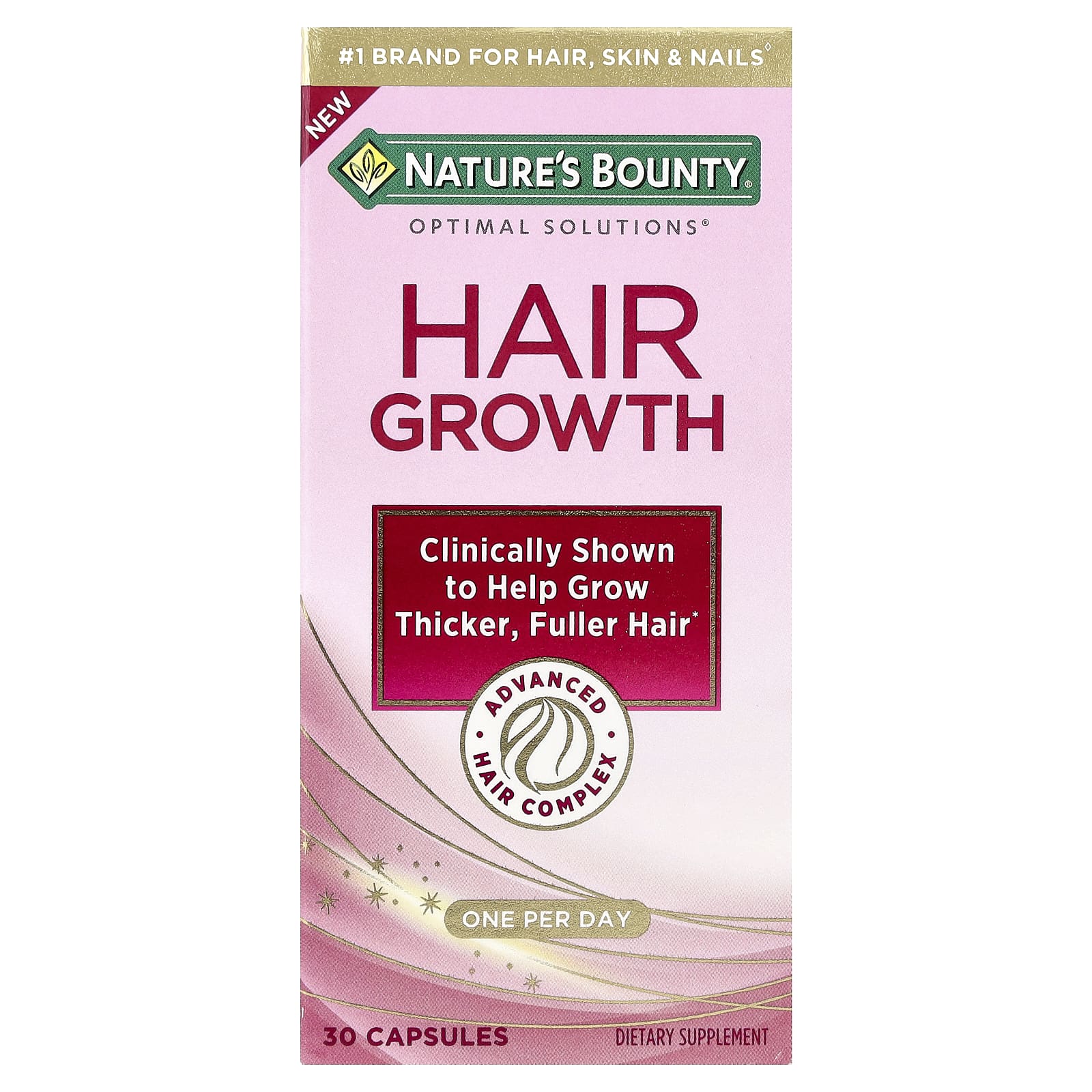 Nature's Bounty, Optimal Solutions®, Hair Growth, 30 Capsules - Image 1