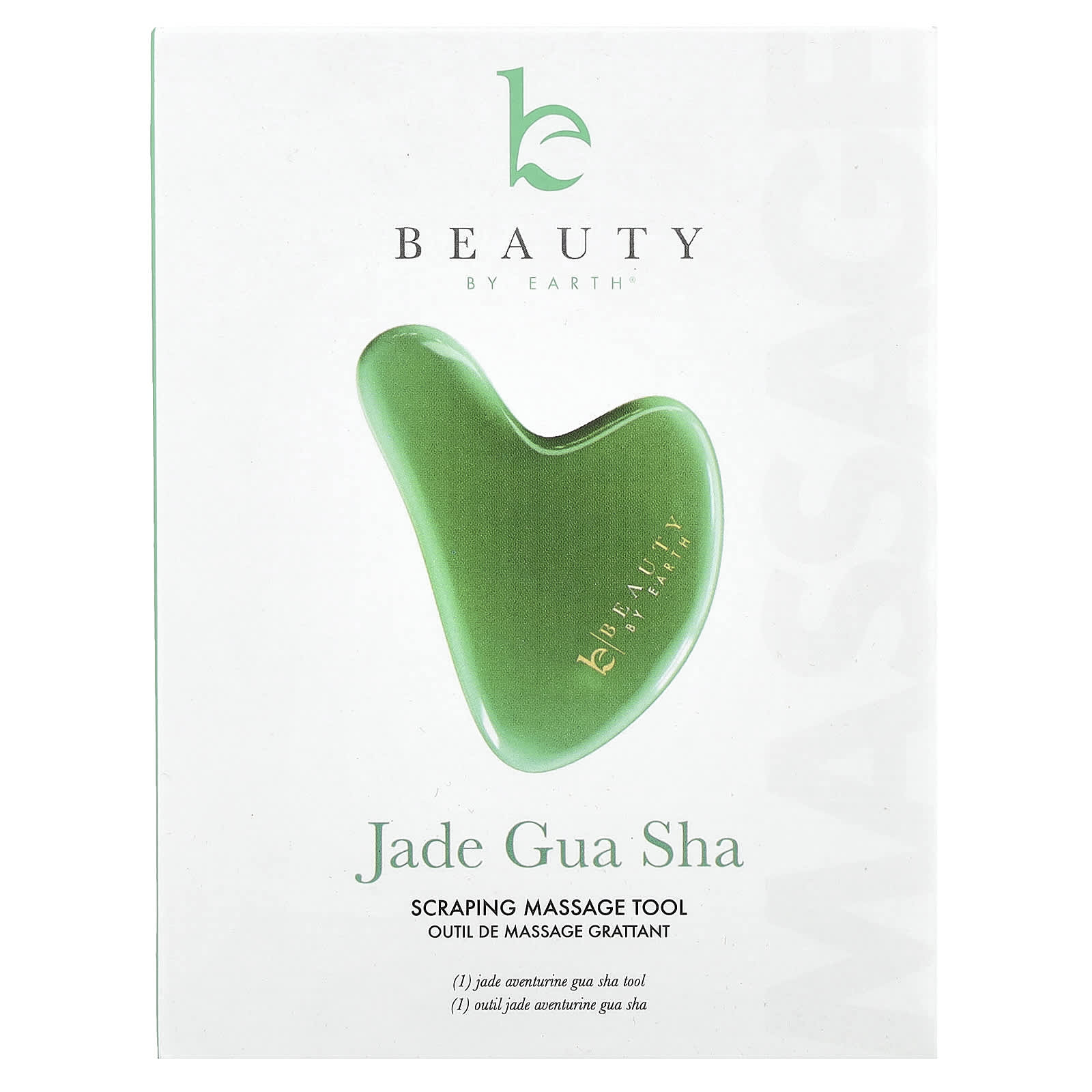 Jade Gua Sha for Glowing Skin, Natural Face Massage Tool - Image 2