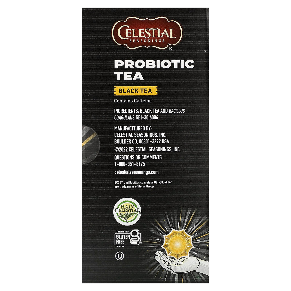 Probiotic Black Tea with English Breakfast Flavor, 16 Tea Bags, 1.07 oz, Gluten Free - Image 2