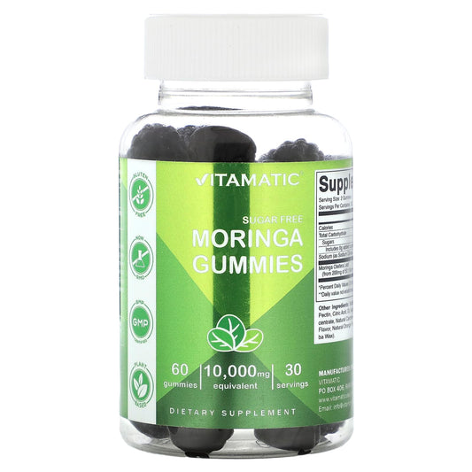 Vitamatic, Sugar Free Moringa Gummies, 60 Gummies (5,000 mg per Gummy) - Image 1