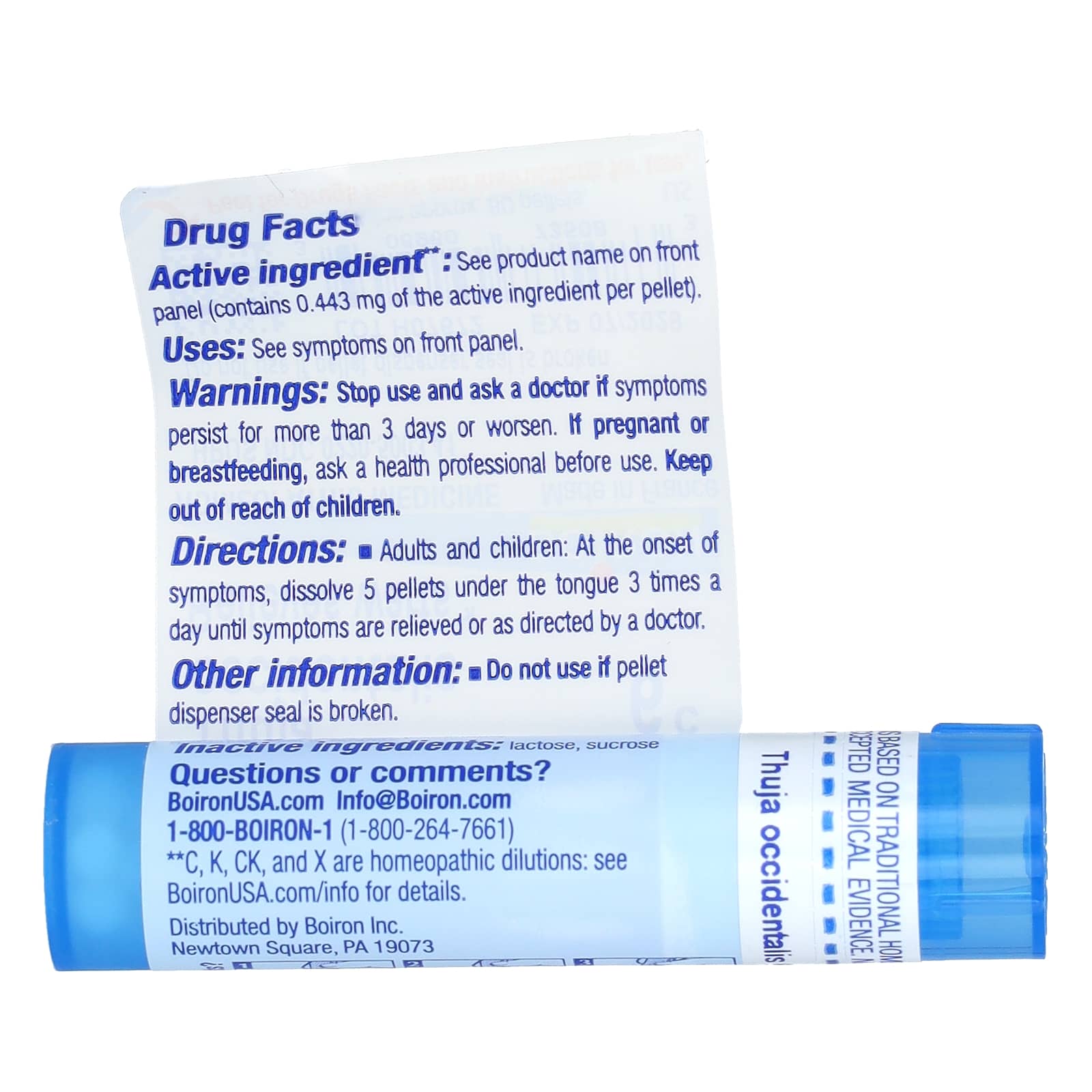 Thuja Occidentalis 6C Homeopathic Medicine for Wart Relief - 80 Pellets by Boiron - Image 2
