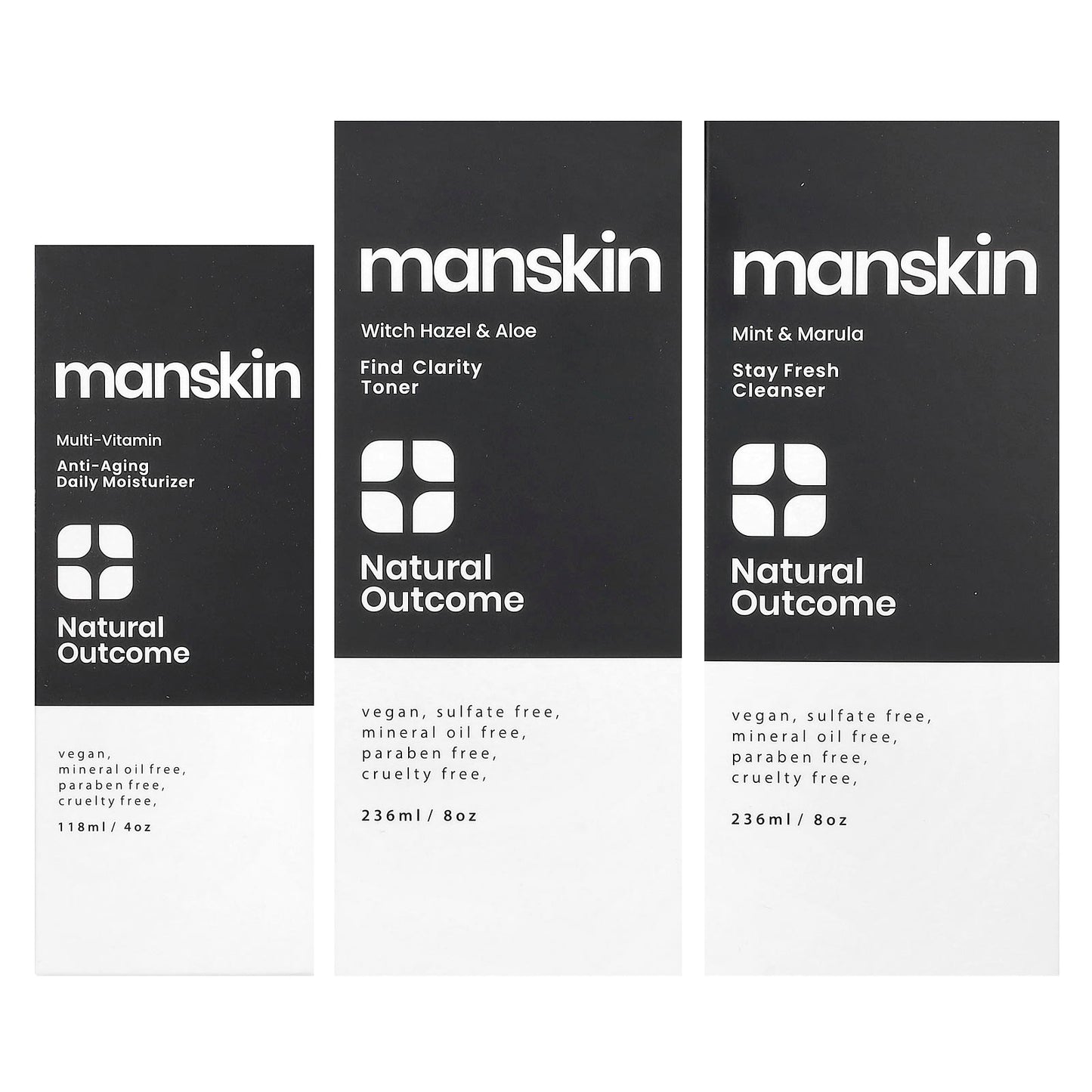 Natural Outcome, Man Skin, Everyday Face Kit, 3 Piece Kit - Image 2
