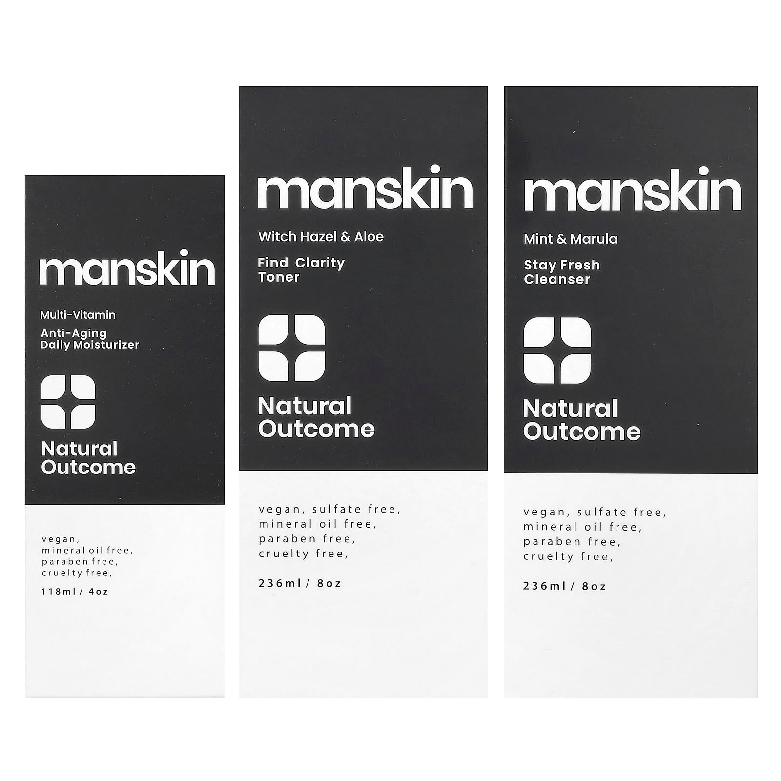 Natural Outcome, Man Skin, Everyday Face Kit, 3 Piece Kit - Image 2
