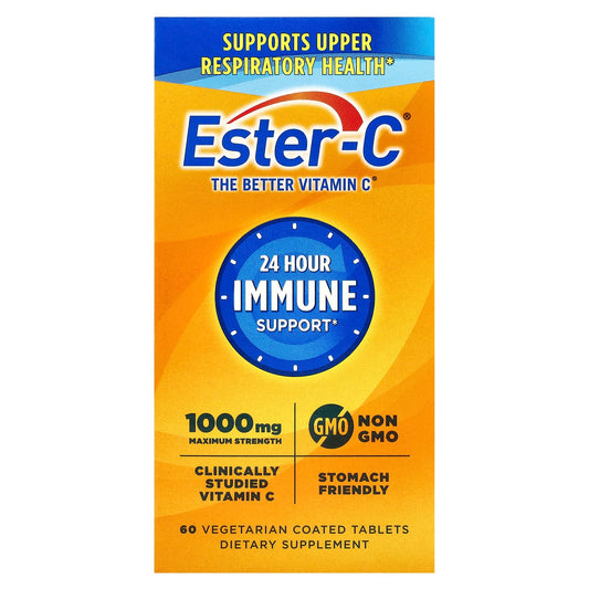 EsterC 24 Hour Immune Support, 1000mg, 60 Tablets, Vitamin C Supplement - Image 1