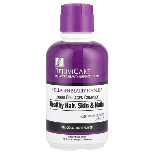 Rejuvicare, Collagen Beauty Formula, Liquid Collagen Complex, Grape, 16 fl oz (473 ml) - Image 1