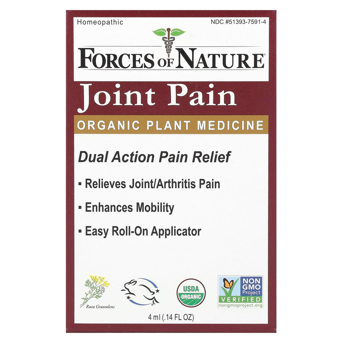 USDA Organic Joint Pain Relief Roll-On - Forces of Nature - Image 1