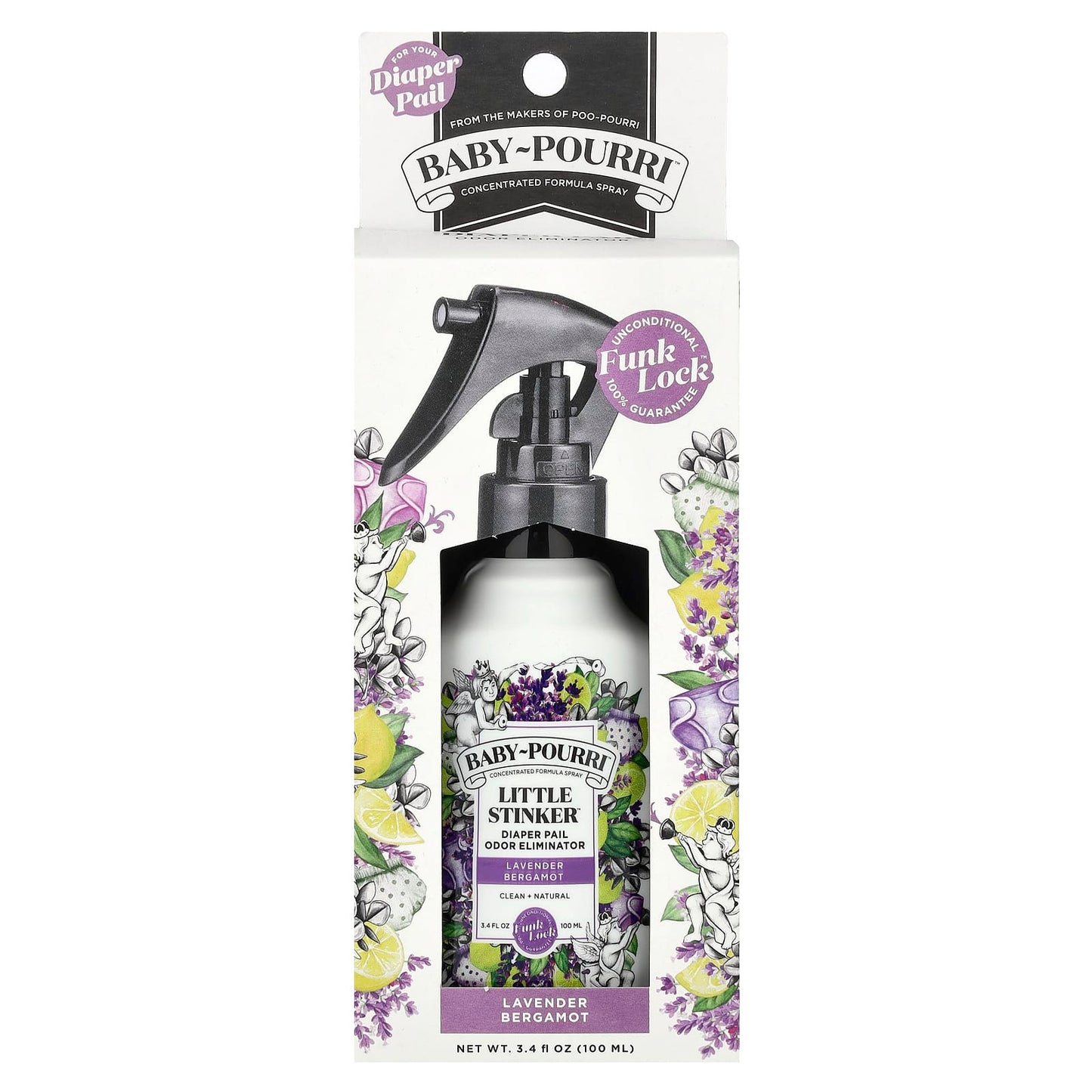 Poo-Pourri, Baby-Pourri™, Little Stinker™, Diaper Pail Odor Eliminator, Lavender Bergamot, 3.4 fl oz (100 ml) - Image 2