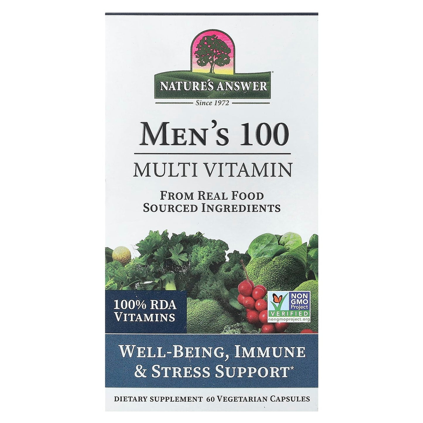 Nature's Answer, Men's 100, Multivitamin, 60 Vegetarian Capsules - Image 1