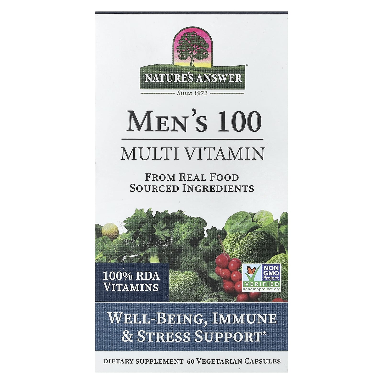 Nature's Answer, Men's 100, Multivitamin, 60 Vegetarian Capsules - Image 1