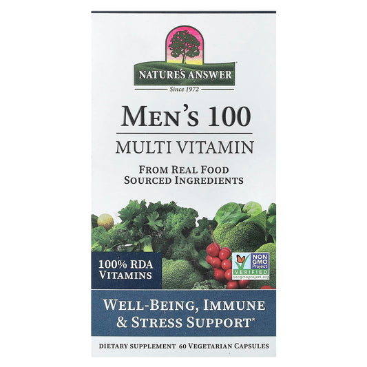 Nature's Answer, Men's 100, Multivitamin, 60 Vegetarian Capsules - Image 1