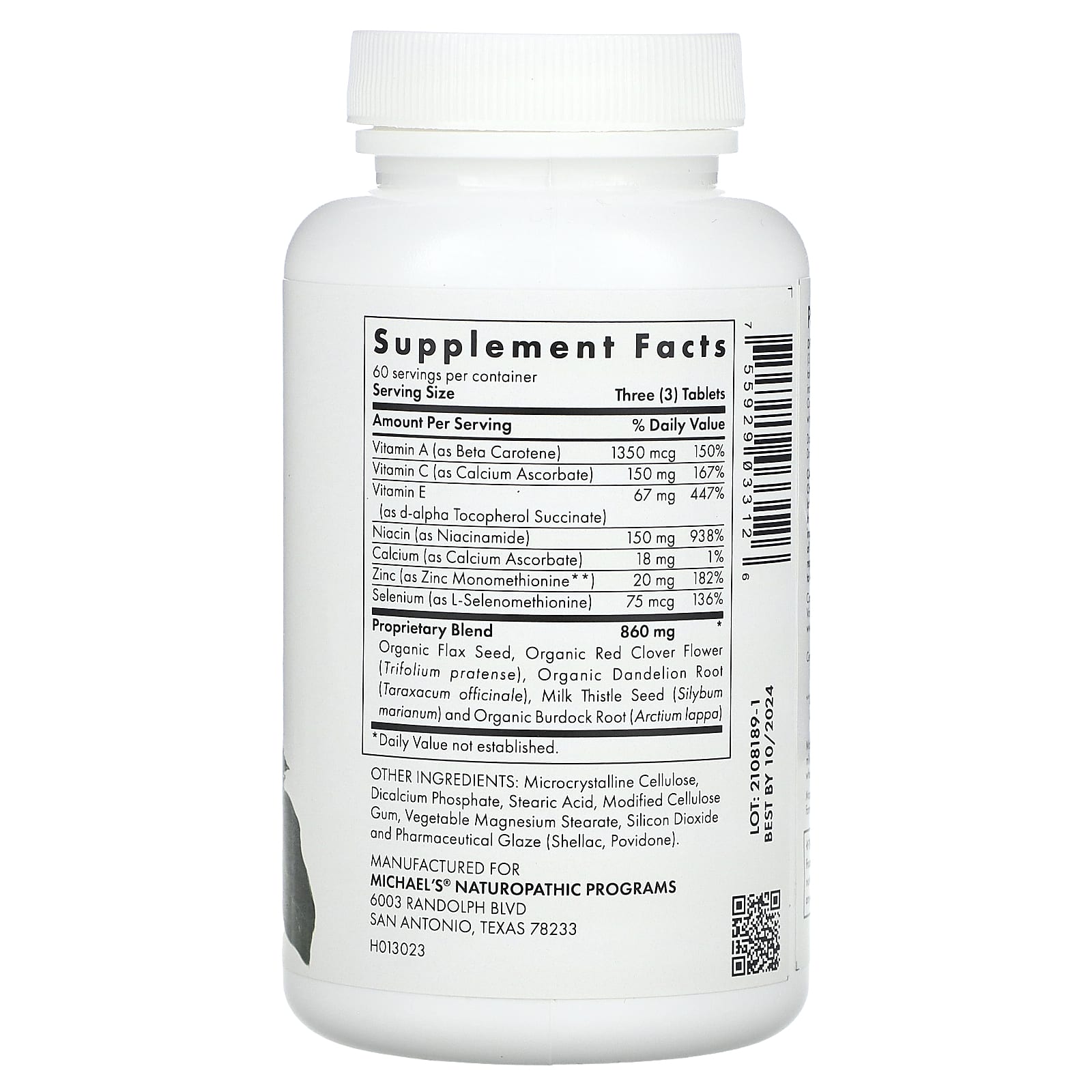 Michael's Naturopathic, Skin Factors, 180 Vegetarian Tablets