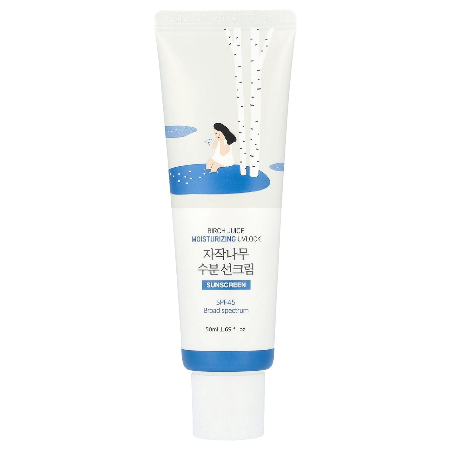 Round Lab, Birch Juice Moisturizing UVLock Sunscreen, SPF 45, 1.69 fl oz (50 ml) - Image 1