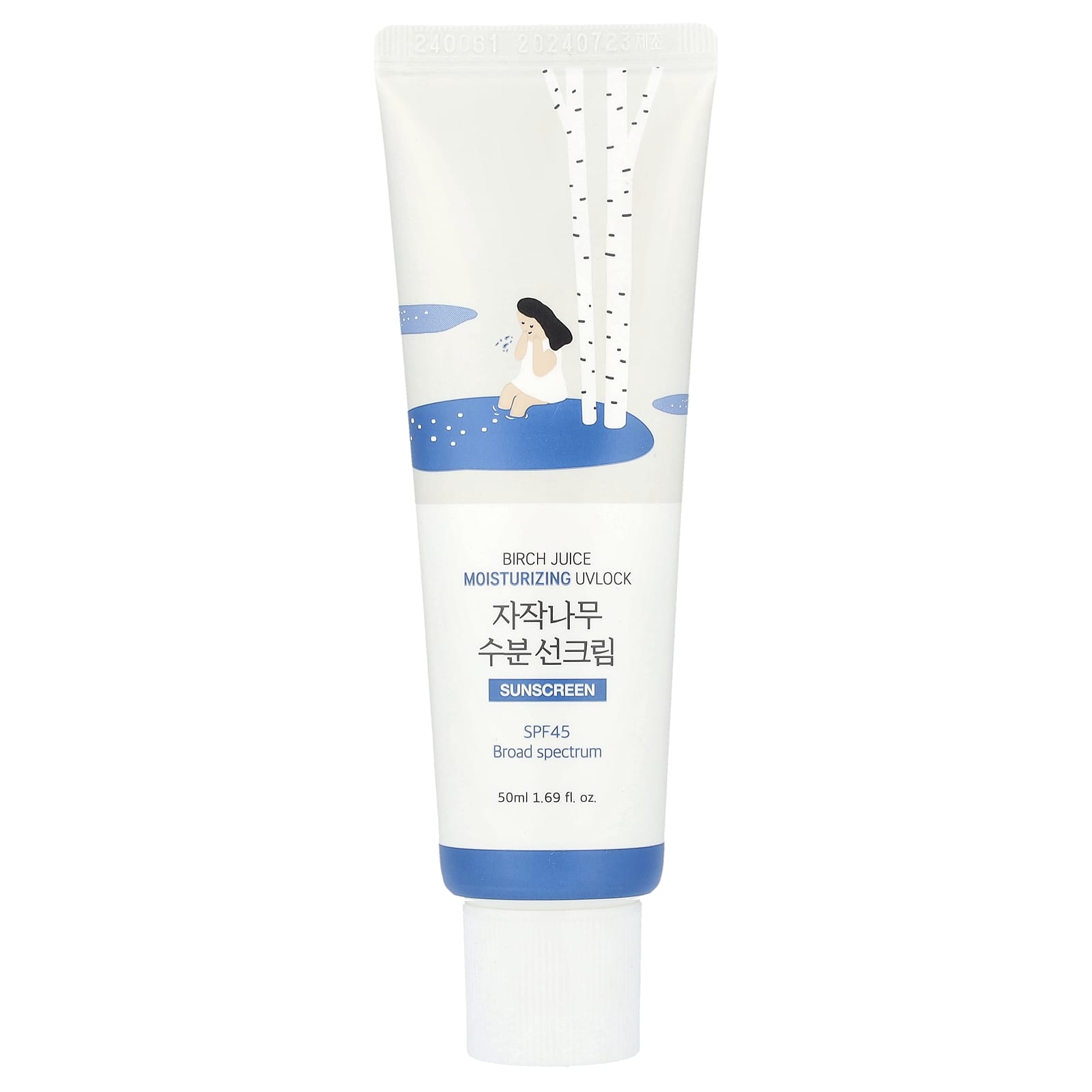 Round Lab, Birch Juice Moisturizing UVLock Sunscreen, SPF 45, 1.69 fl oz (50 ml) - Image 1