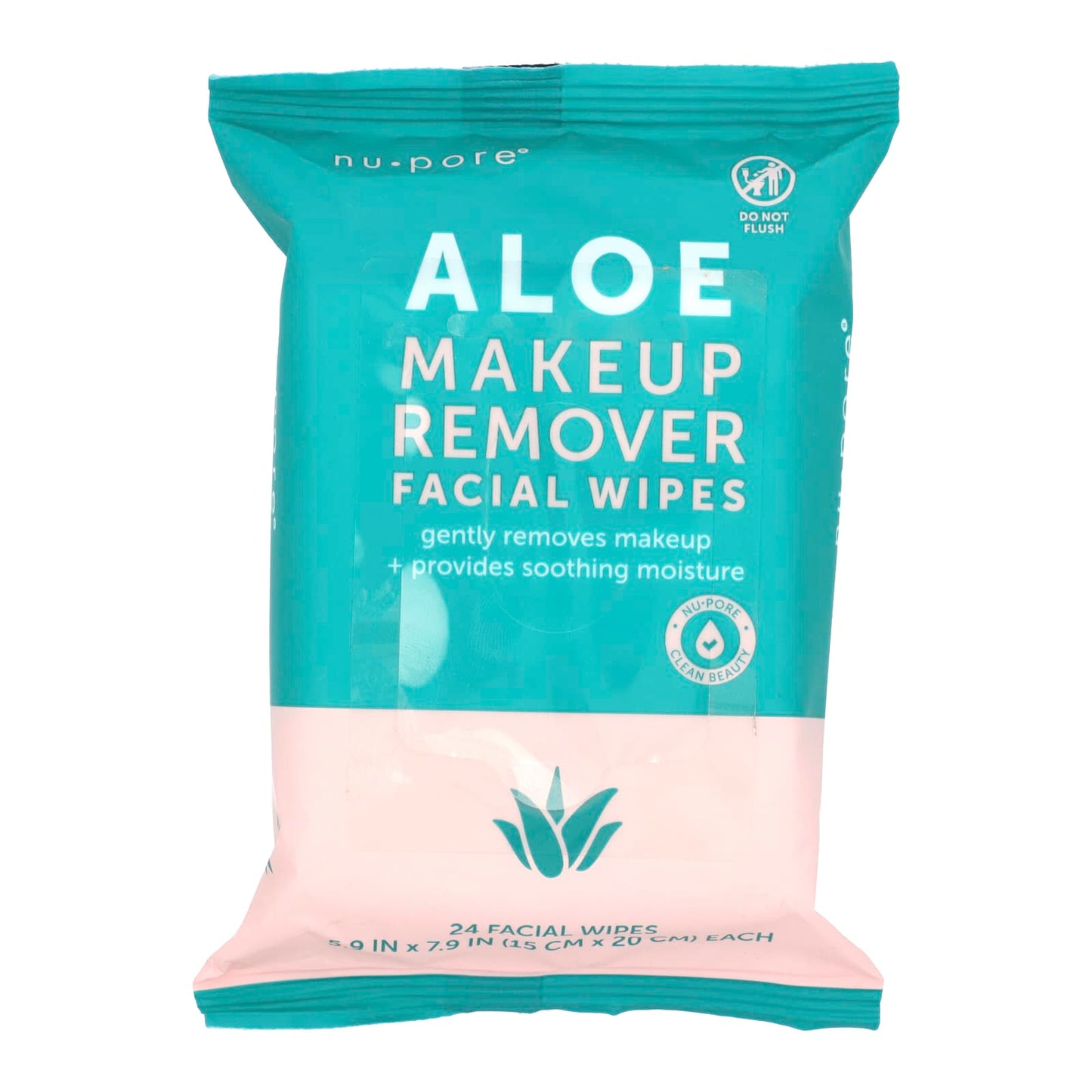 Nu-Pore, Aloe Makeup Remover Facial Wipes , 24 Wipes - Image 1