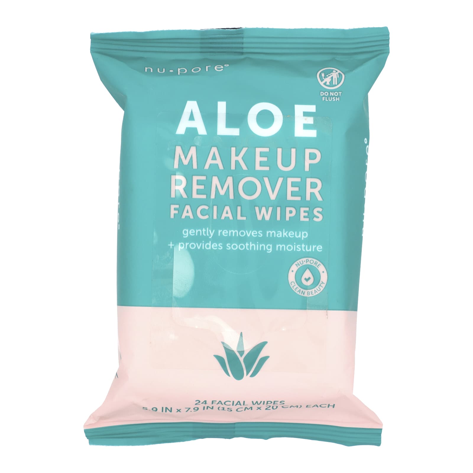 Nu-Pore, Aloe Makeup Remover Facial Wipes , 24 Wipes - Image 1