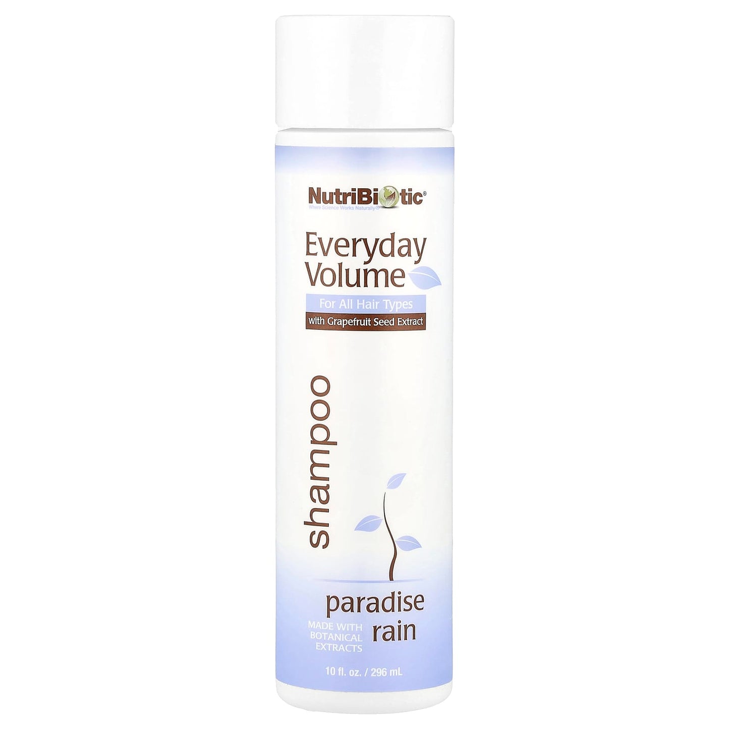 NutriBiotic, Everyday Volume Shampoo, For All Hair Types, Paradise Rain, 10 fl oz (296 ml) - Image 1