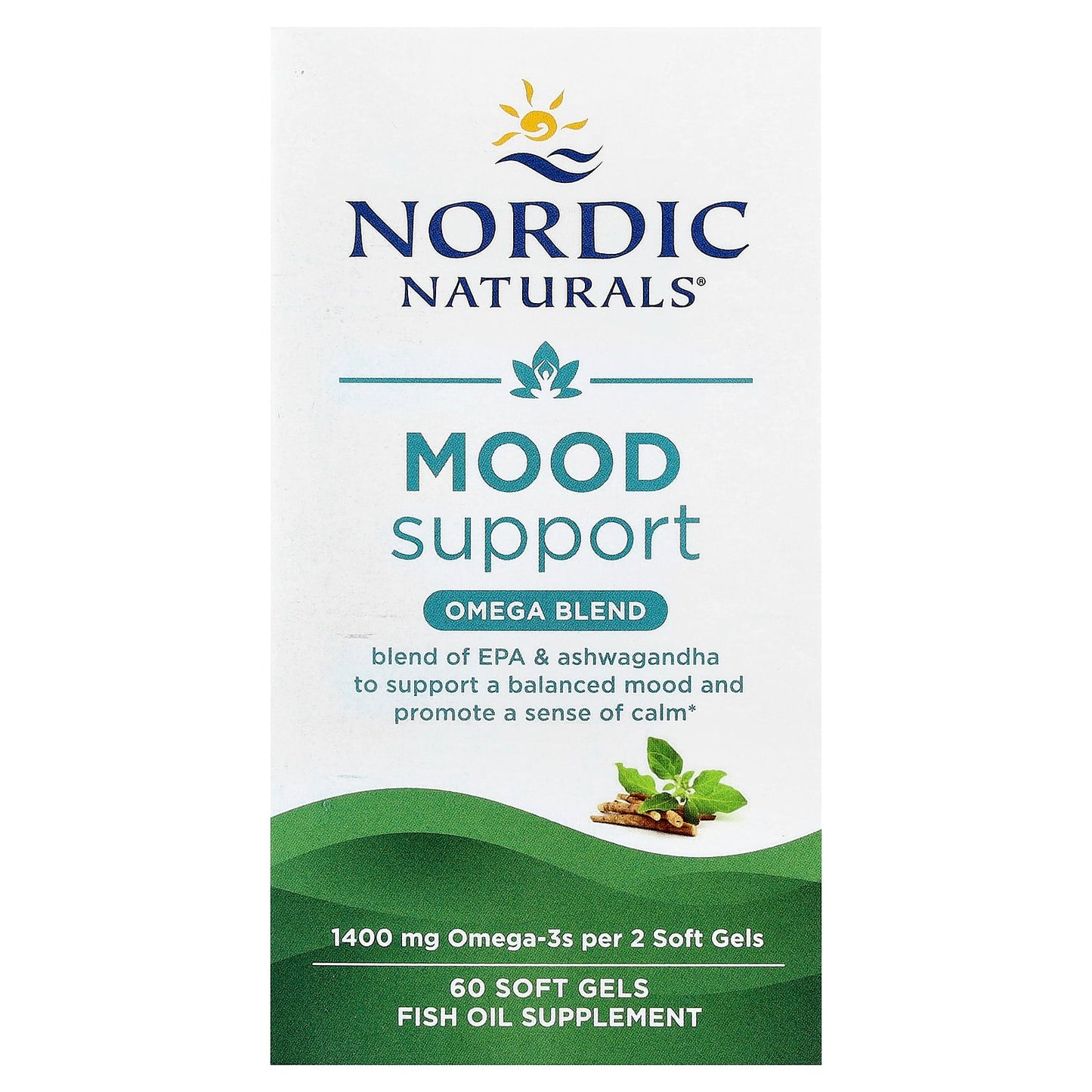 Nordic Naturals, Mood Support, Omega Blend, 60 Soft Gels - Image 1