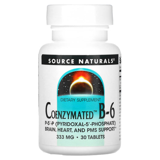 Source Naturals, Coenzymated B-6, 30 Tablets - Image 1