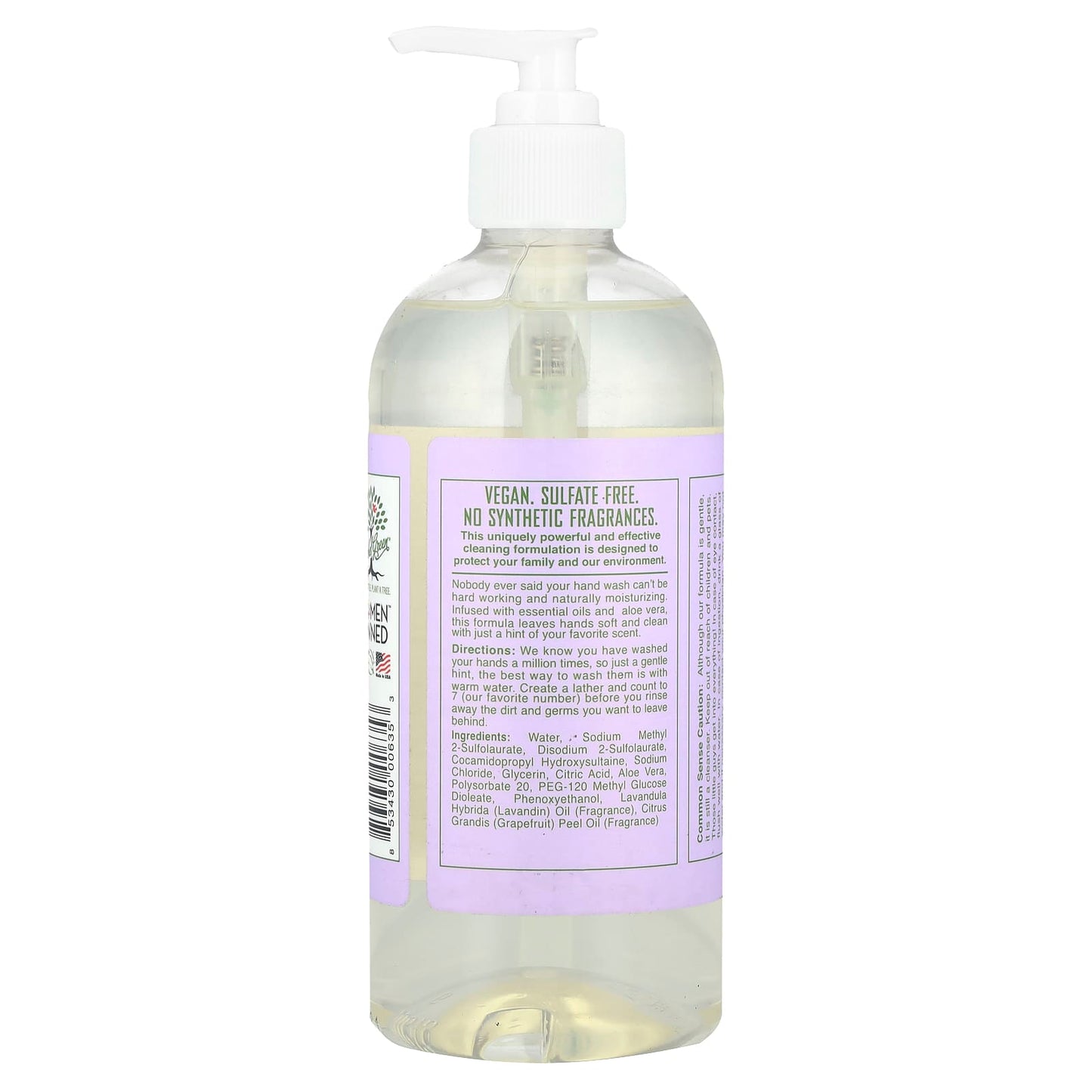 Rebel Green, Fresh & Clean Hand Soap, Lavender & Grapefruit, 16.9 fl oz (500 ml) - Image 2