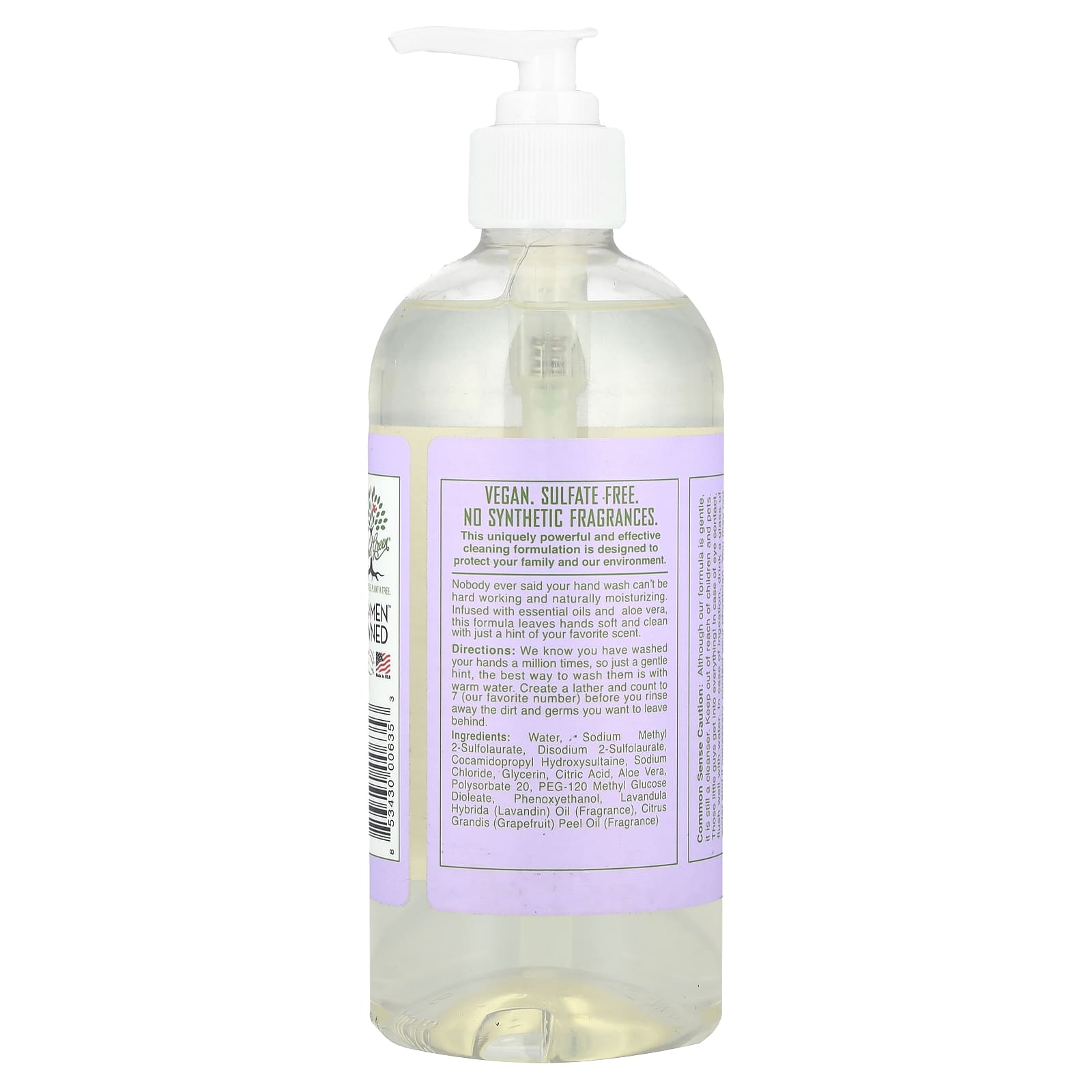 Rebel Green, Fresh & Clean Hand Soap, Lavender & Grapefruit, 16.9 fl oz (500 ml) - Image 2