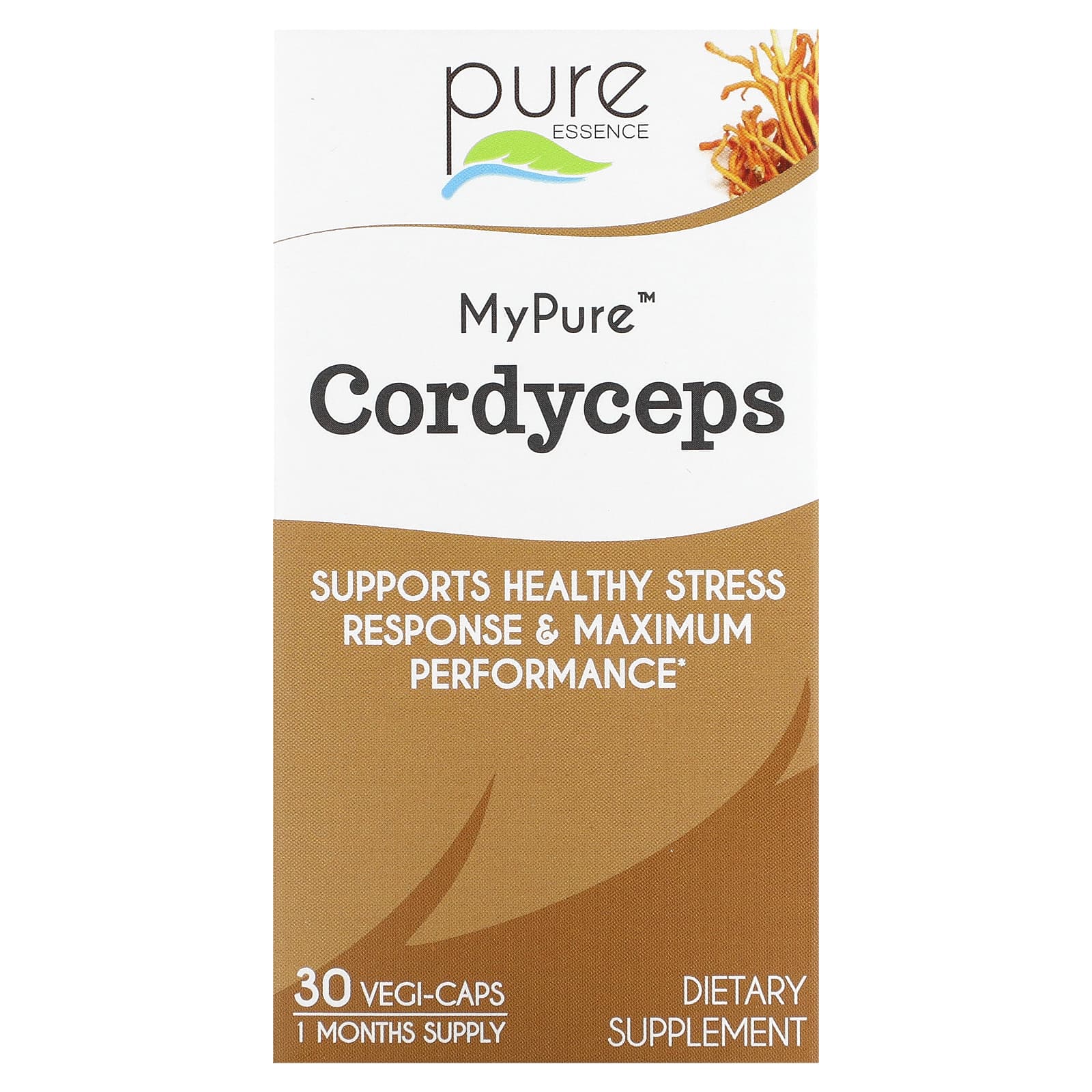 Pure Essence, MyPure, Cordyceps, 500 mg, 30 Vegi-Caps - Image 1