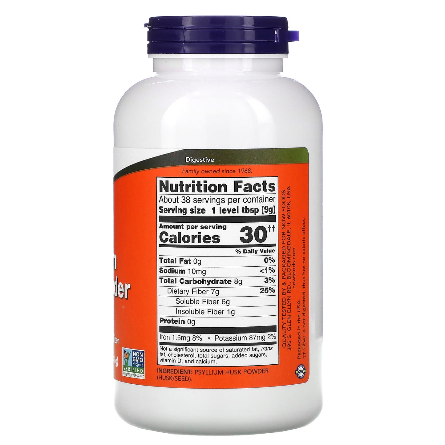 NOW Foods, Psyllium Husk Powder, 12 oz (340 g) - Image 2