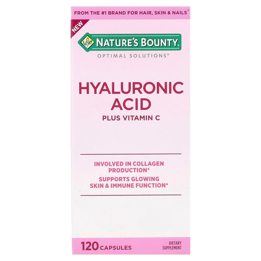 Nature's Bounty, Optimal Solutions®, Hyaluronic Acid Plus Vitamin C, 120 Capsules - Image 1