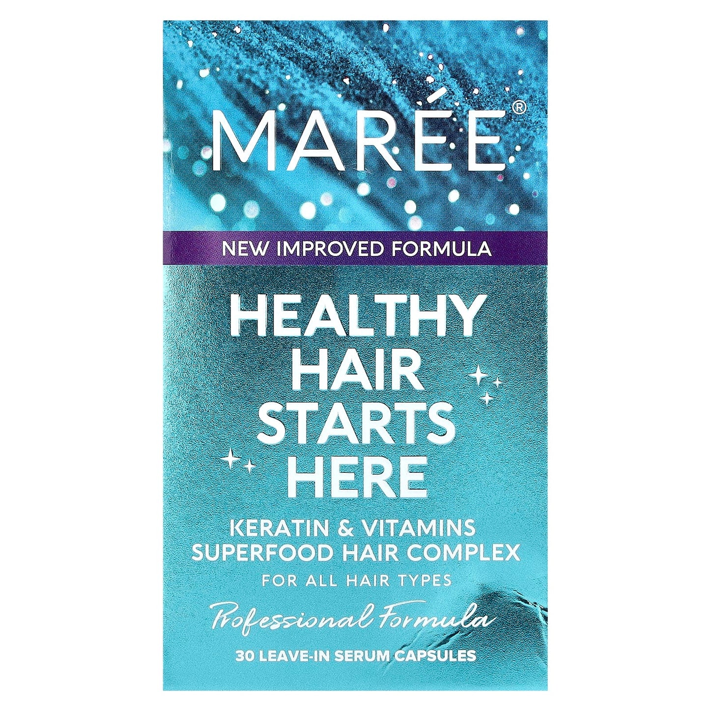 Maree, Hair Styling Oil, Kertin & Argan Oil Vitamins A, E, B5, For All Hair Types, Floral, 30 Leave-In Serum Capsules - Image 2
