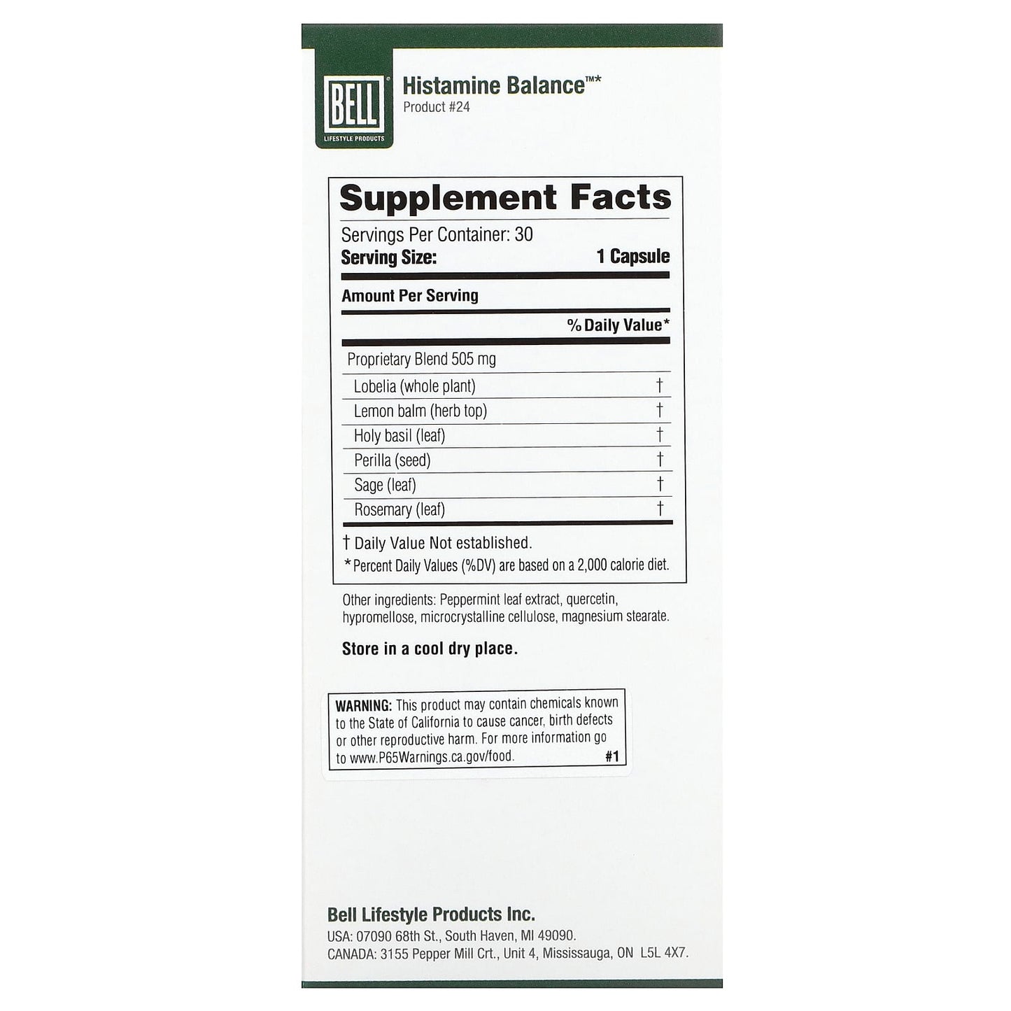 Histamine Balance - Natural Immune Support by Bell Lifestyle - Image 2