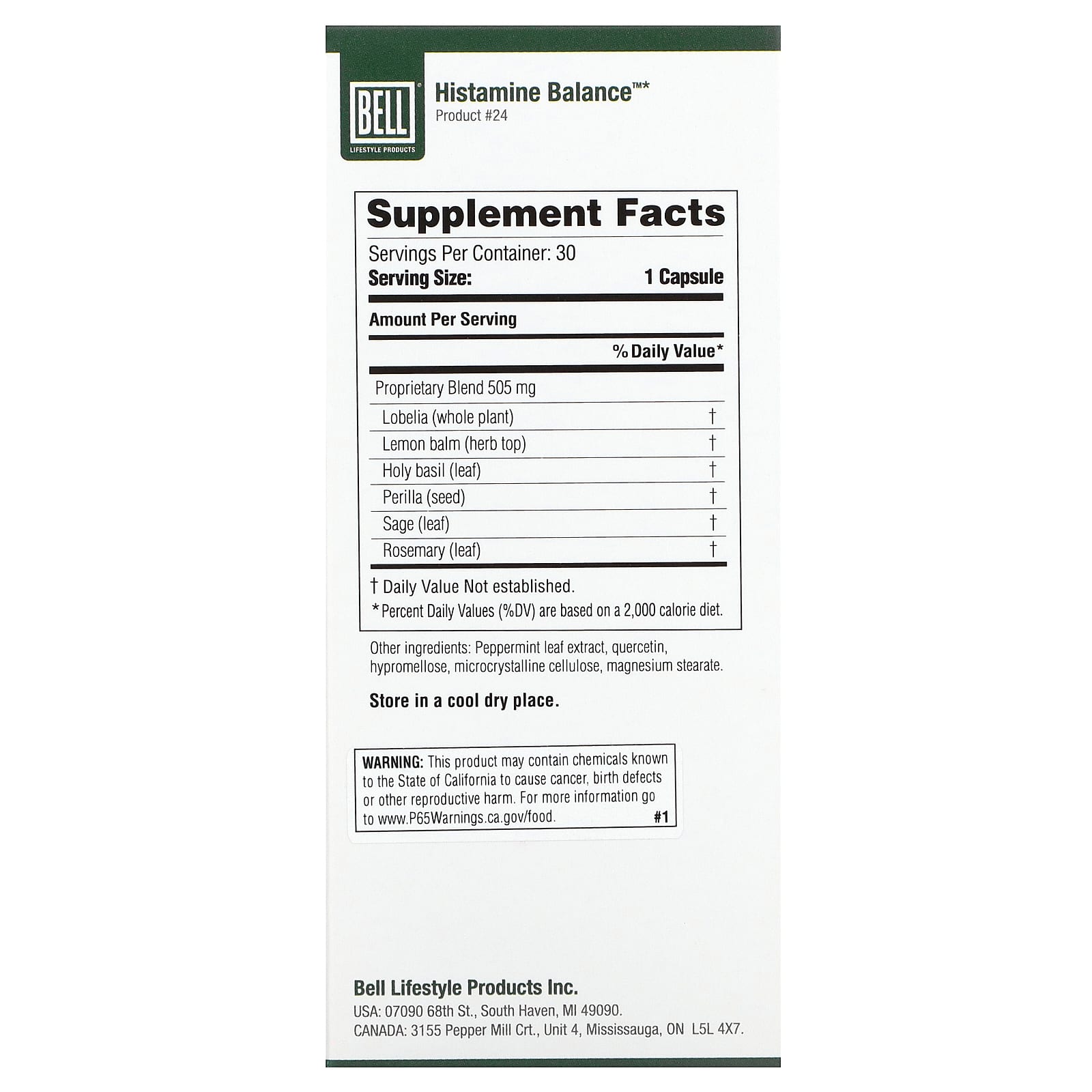 Histamine Balance - Natural Immune Support by Bell Lifestyle - Image 2