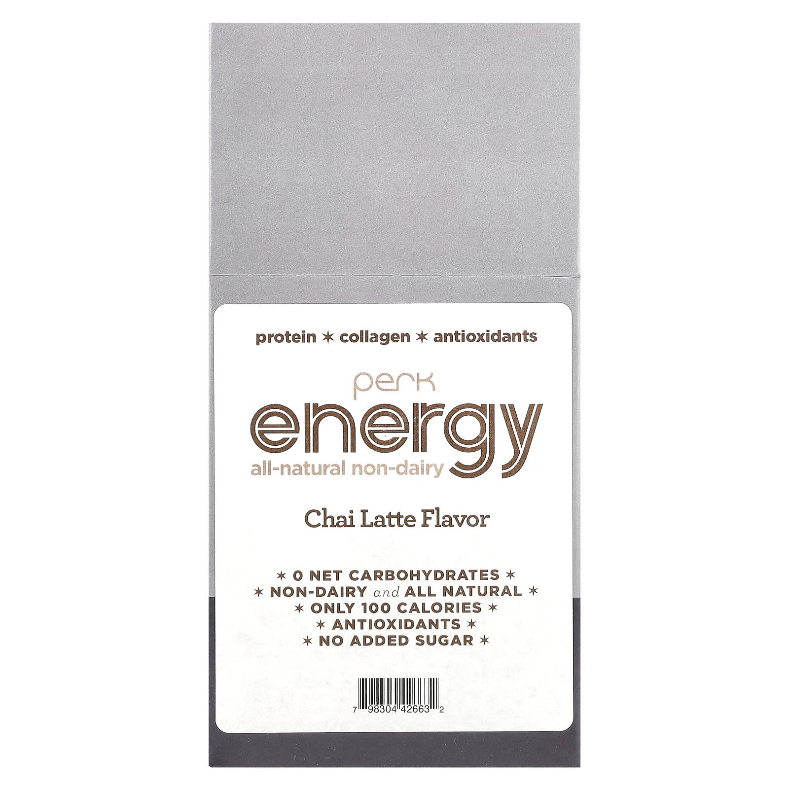Perk Energy, All-Natural Non-Dairy, Chai Latte, 10 Stick Packs, (21 g) Each - Image 1