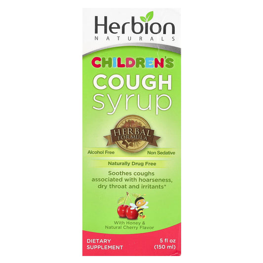 Natural Children's Cough Syrup with Honey & Cherry - Alcohol Free - Image 1