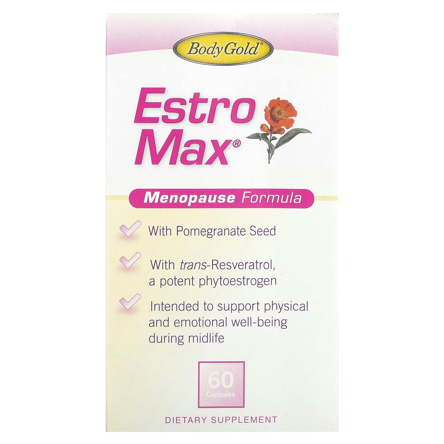 BodyGold Estro Max 60 Capsules for Menopause Relief - Image 1