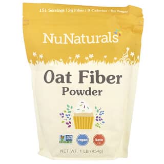 Boost Your Fiber Intake with NuNaturals Oat Fiber Powder, Non-GMO & Vegan