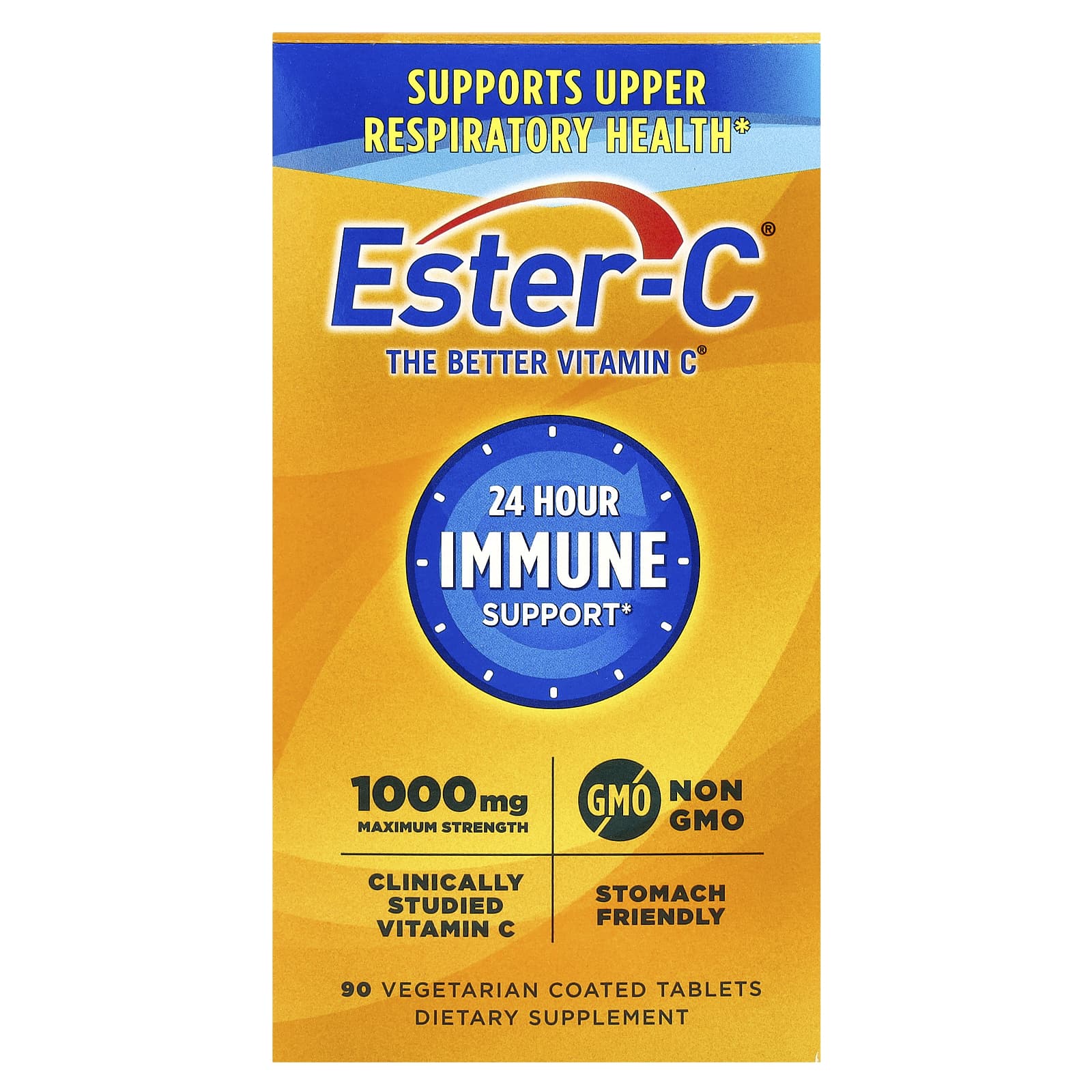 24-Hour Immune Support with Ester-C Vitamin C, 1,000 mg, 90 Tablets - Image 1