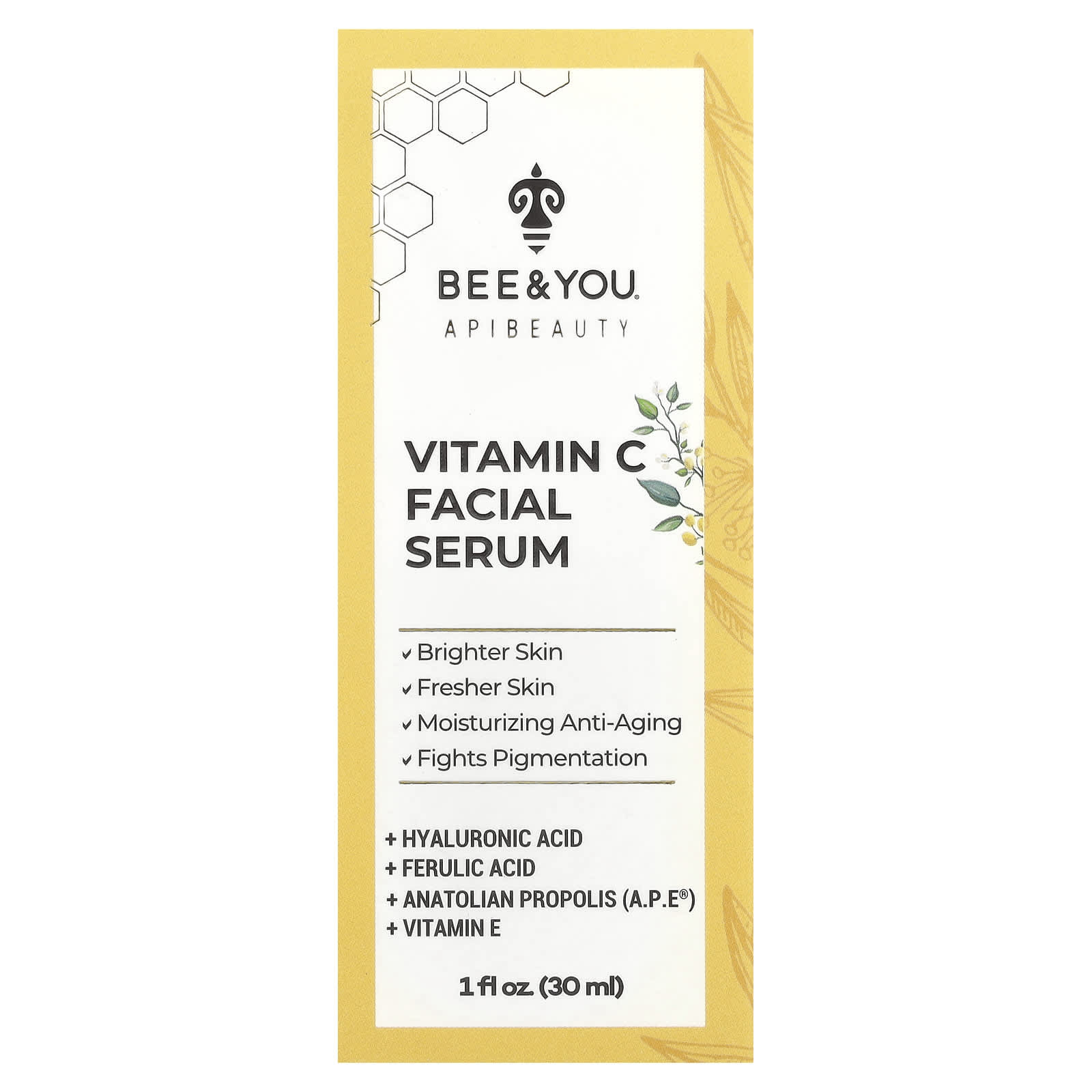 Bee & You Vitamin C Facial Serum for Brighter, Fresher Skin - 1 fl oz (30 ml) - Image 2