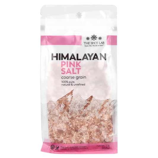 The Spice Lab, Himalayan Pink Salt, Coarse Grain, 1 lb (453 g) - Image 1
