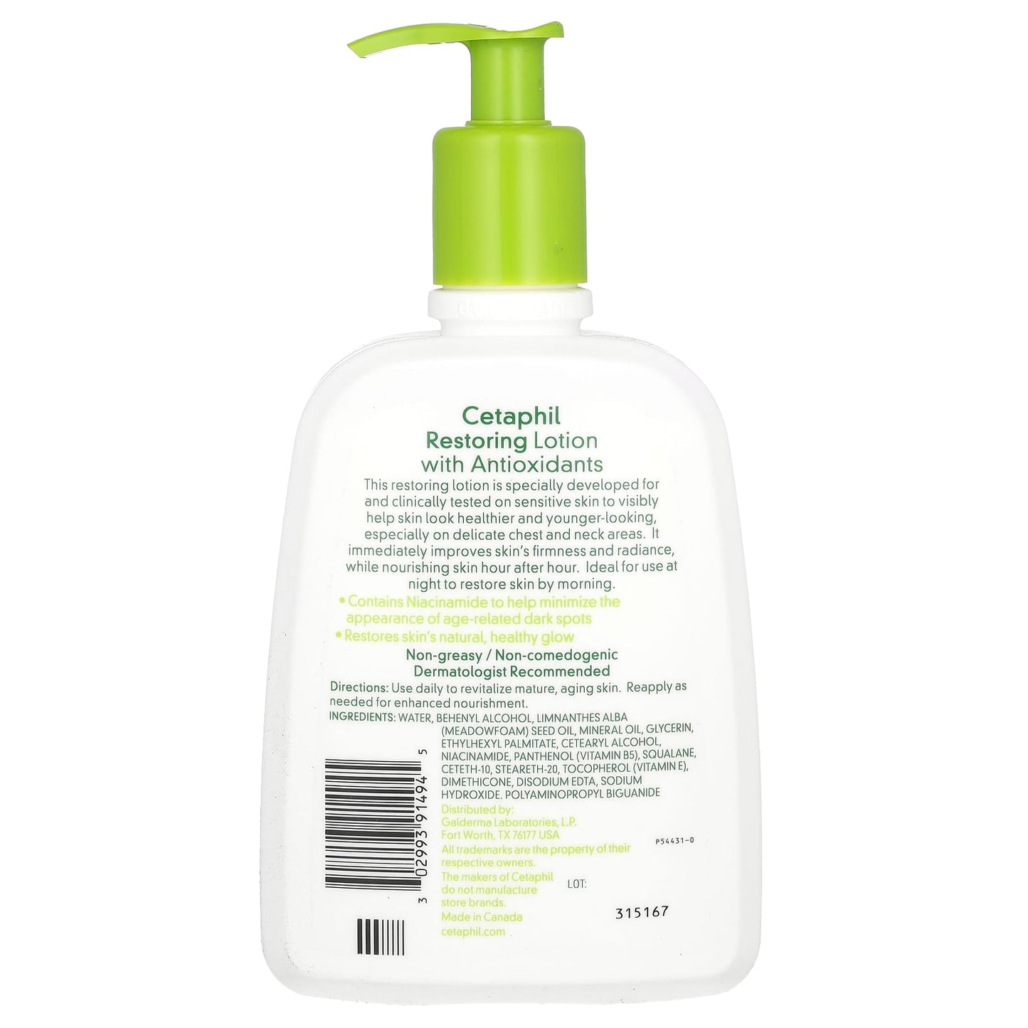 Cetaphil Restoring Lotion with Antioxidants, Fragrance Free, 16 fl oz - Image 2
