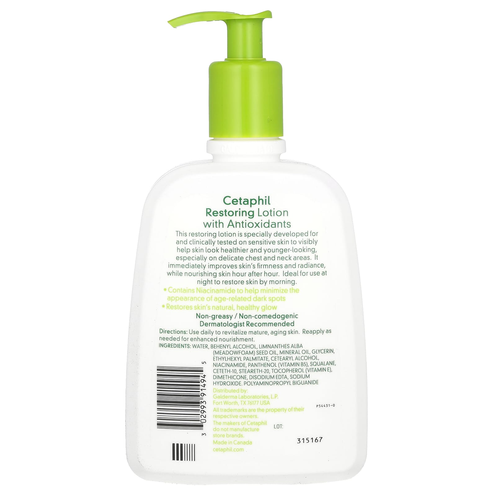 Cetaphil Restoring Lotion with Antioxidants, Fragrance Free, 16 fl oz - Image 2