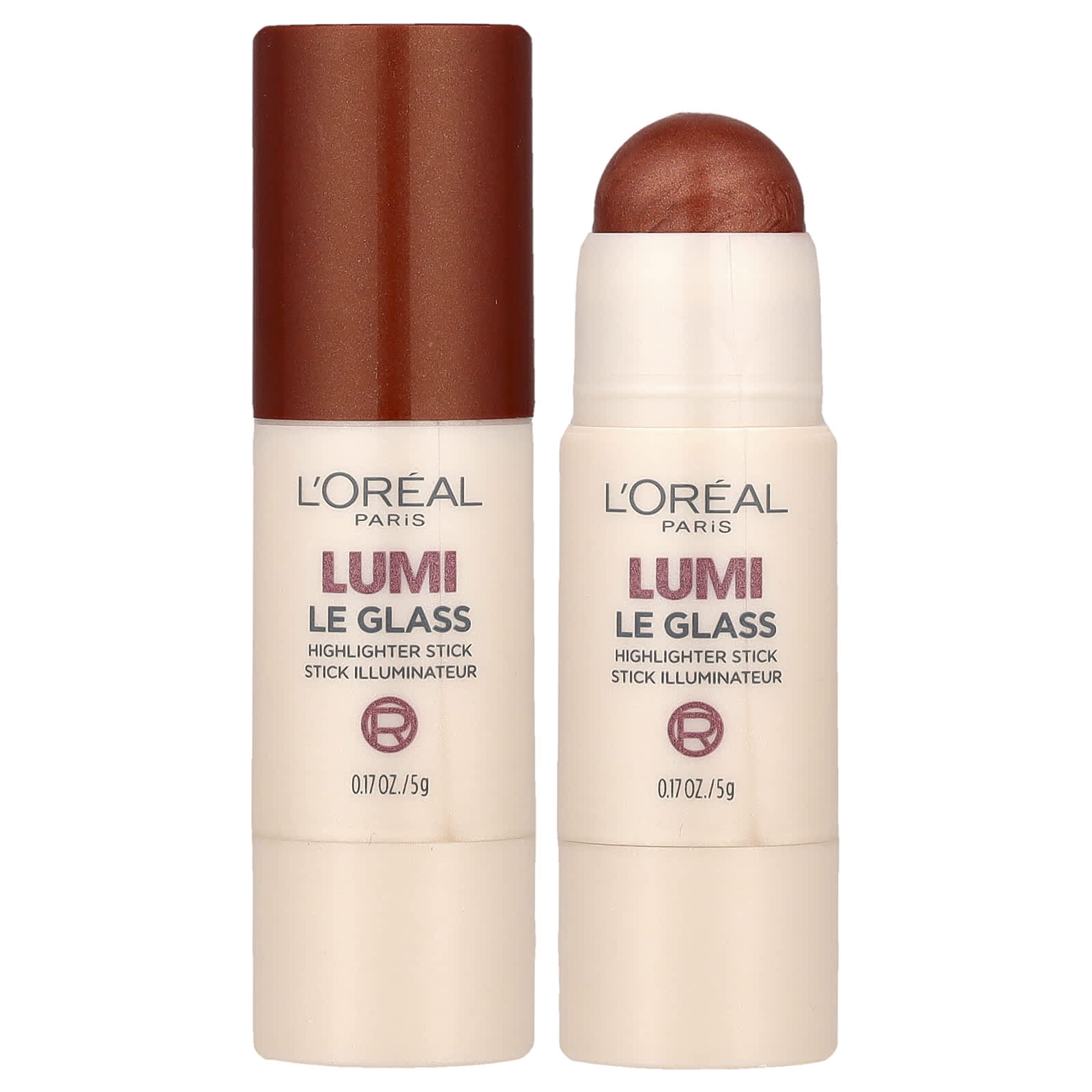 L'Oréal, Lumi, Le Glass Highlighter Stick, 625 Glassy Sunset Amour, 0.17 oz (5 g) - Image 1