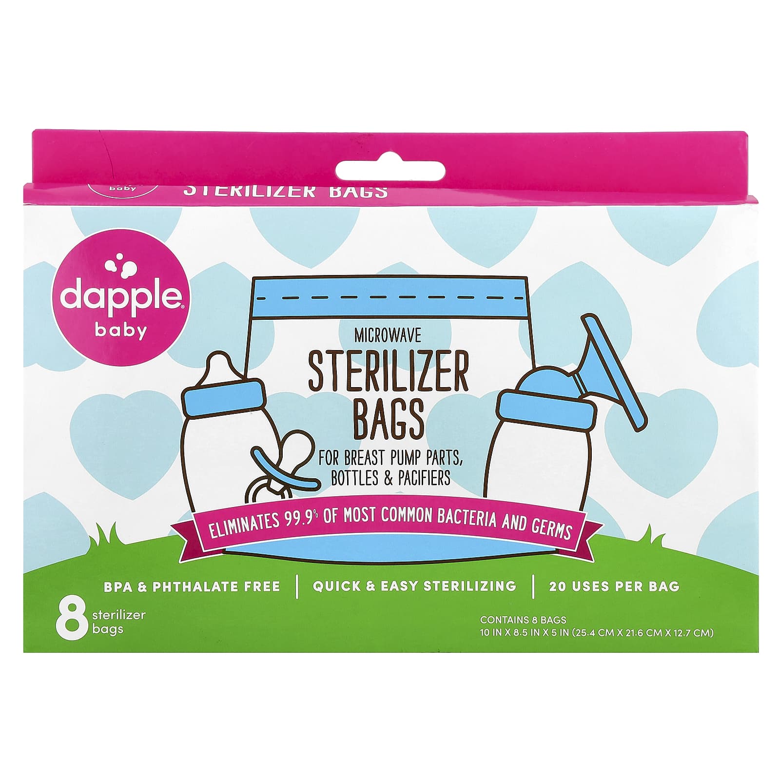Dapple Baby Microwave Sterilizer Bags - Quick & Sanitary Bottle & Pump Cleaning - Image 1