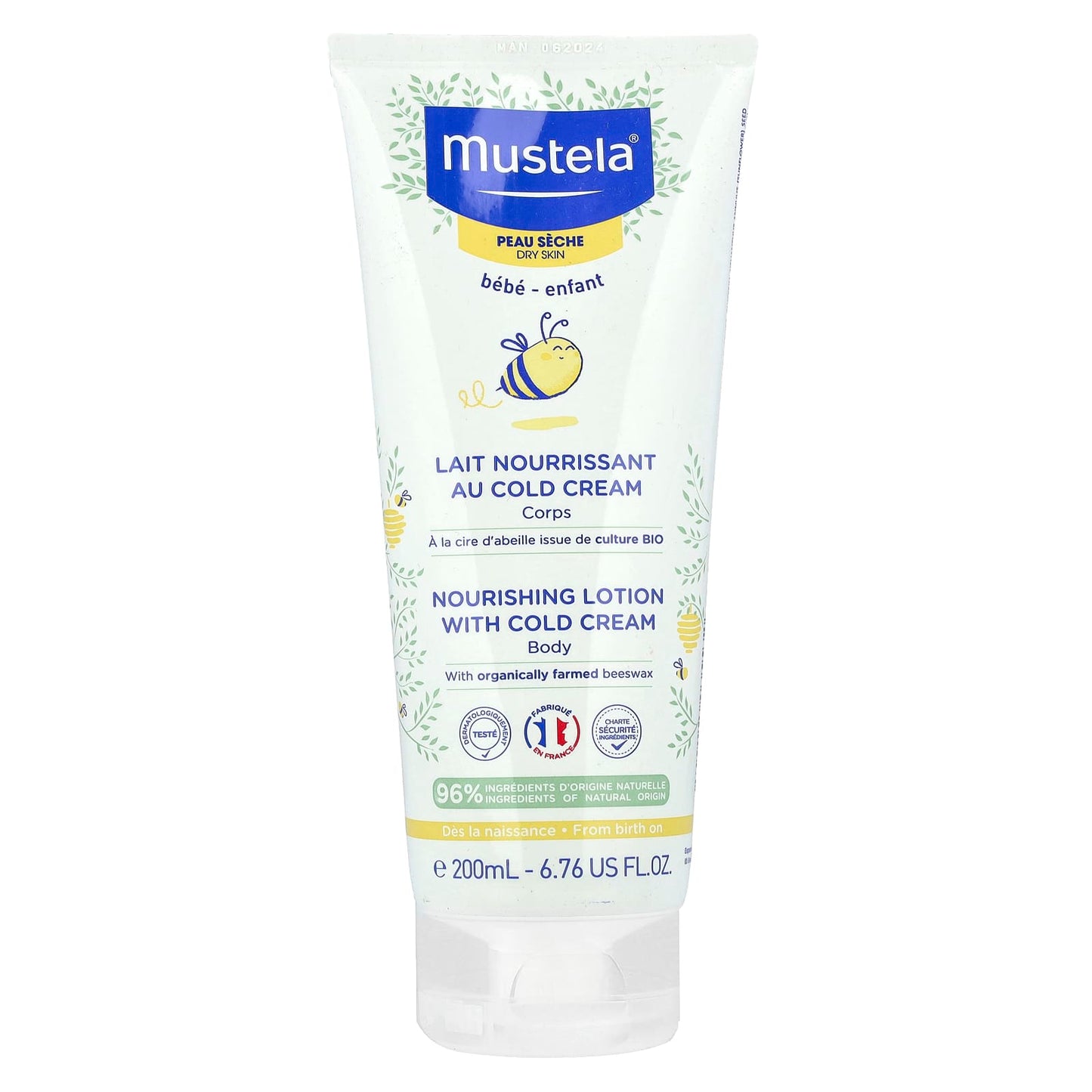 Mustela, Baby, Nourishing Body Lotion With Cold Cream, 6.76 fl oz (200 ml) - Image 1