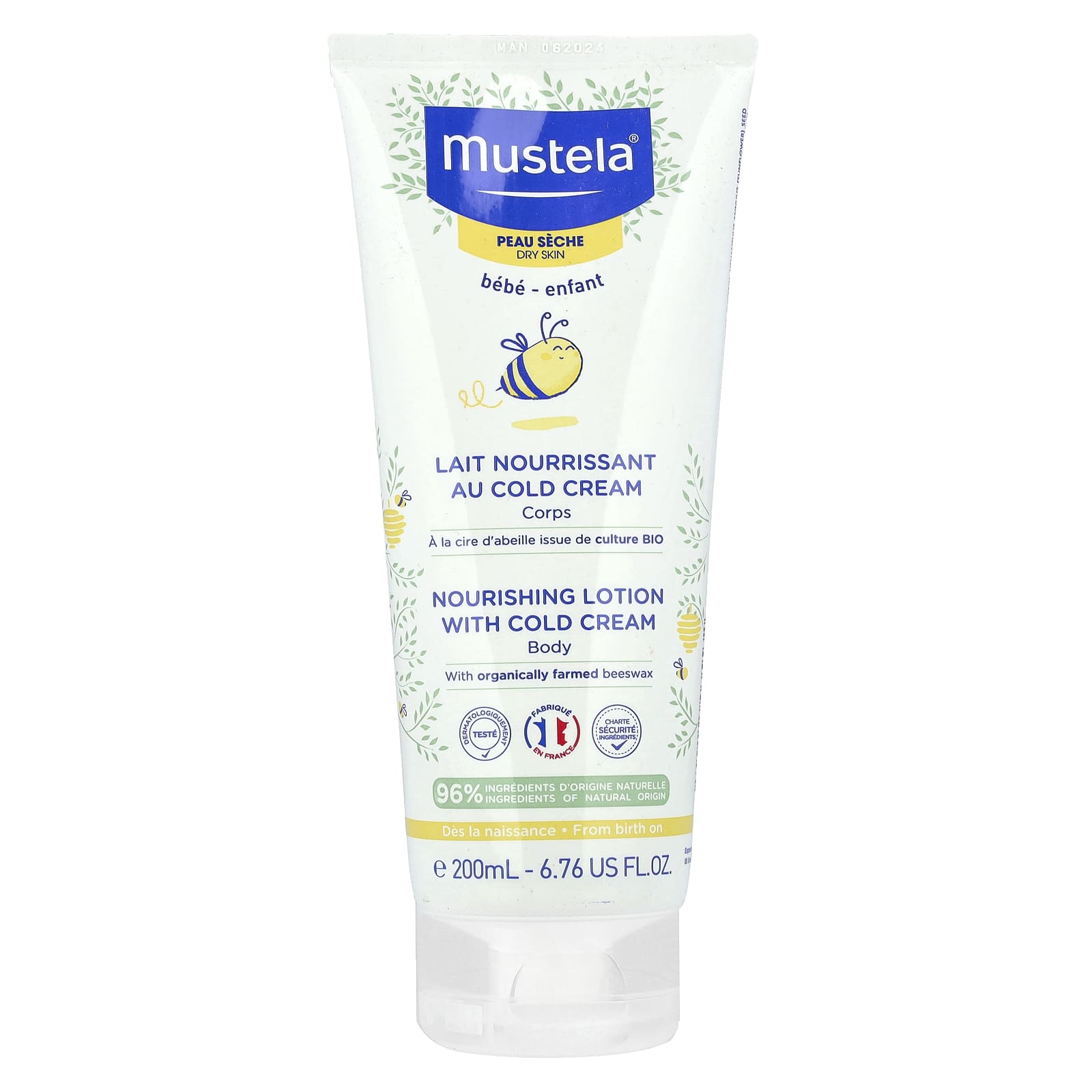 Mustela, Baby, Nourishing Body Lotion With Cold Cream, 6.76 fl oz (200 ml) - Image 1