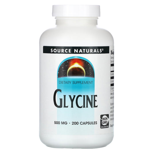 Source Naturals, Glycine, 1,000 mg, 200 Capsules (500 mg per Capsule) - Image 1