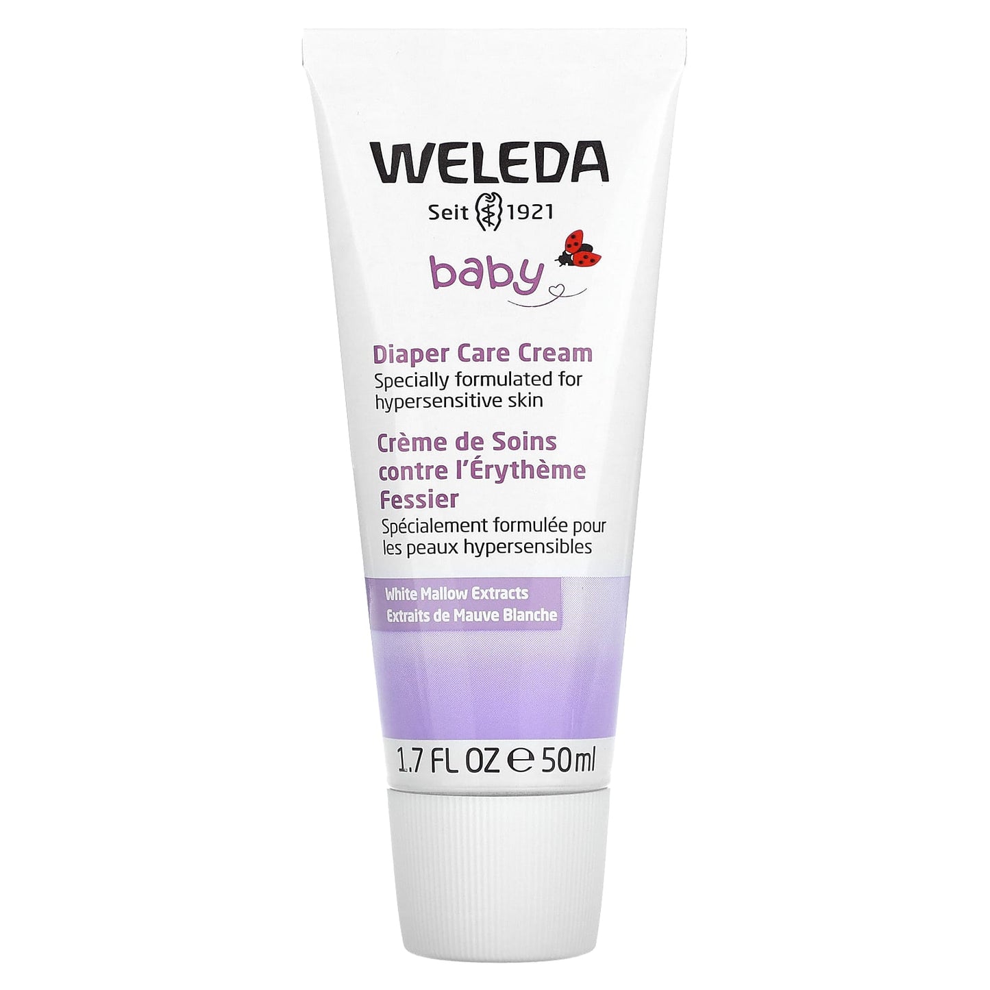 Weleda, Baby, Diaper Care Cream, White Mallow Extracts, 1.7 fl oz (50 ml) - Image 1